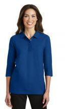 Port Authority® Ladies Silk Touch 3/4-Sleeve Polo